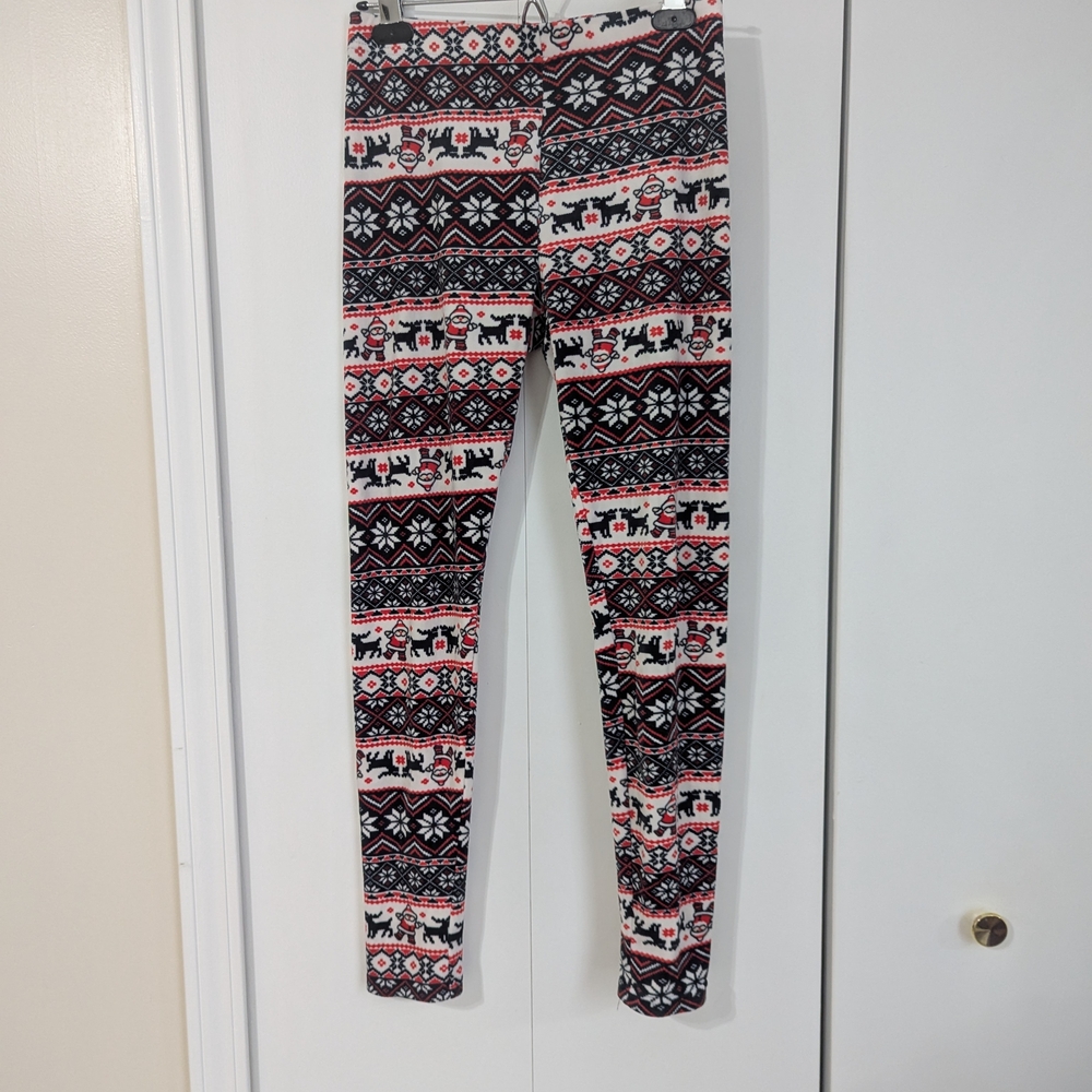 No Boundaries Black and Red Leggings Cozy Winter Style